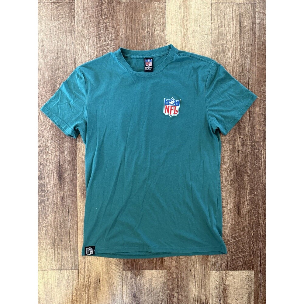 NFL Brand Shield Logo T-Shirt (Front & Back) Men’s Size M Green